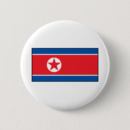 Nordkoreanische Flagge Button (Vorderseite)