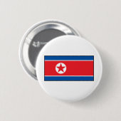 Nordkoreanische Flagge Button (Vorne & Hinten)