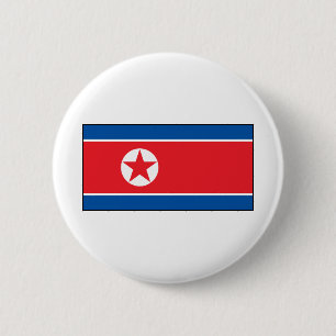 Nordkoreanische Flagge Button