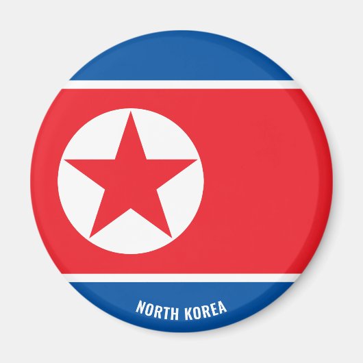 Nordkoreanische Flagge Charming Patriotic Magnet (Vorne)