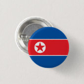 Nordkoreanische Flagge, Flagge Nordkoreas Button (Vorne & Hinten)