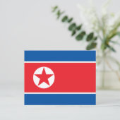 Nordkoreanische Flagge, Flagge Nordkoreas Postkarte (Stehend Vorderseite)