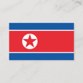 Nordkoreanische Flagge, Flagge Nordkoreas Visitenkarte (Vorderseite)