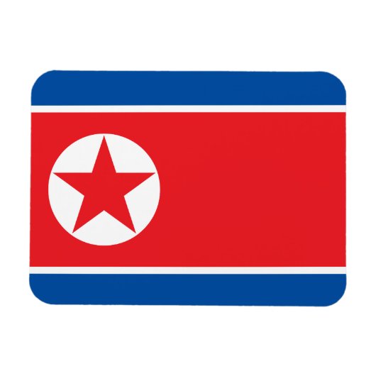 Nordkoreanische Flagge Magnet (Horizontal)