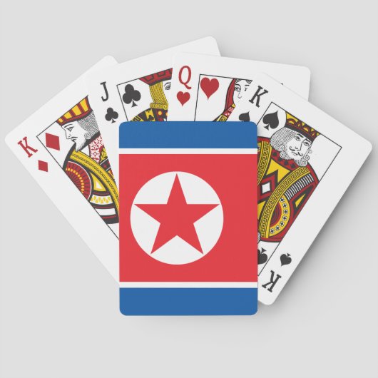 Nordkoreanische Flagge Spielkarten (Rückseite)