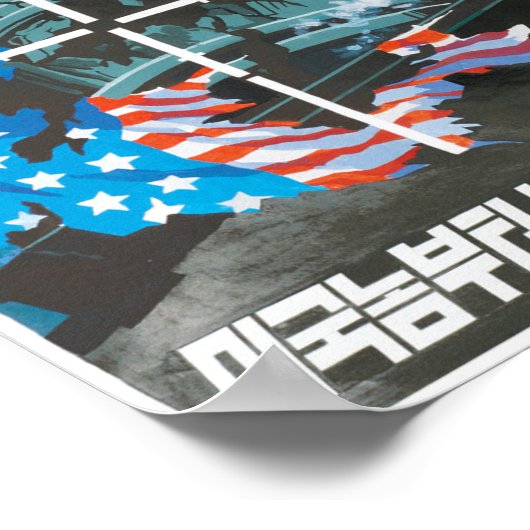 Nordkoreanische Propaganda-Bomben weg Poster (Ecke)