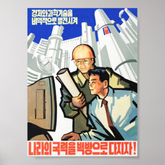 Nordkoreanische Propaganda-Plakate Poster