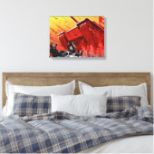 Nordkoreanische Propaganda Sie sehen mich rollen Leinwanddruck (Insitu (Schlafzimmer))