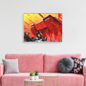 Nordkoreanische Propaganda Sie sehen mich rollen Leinwanddruck (Insitu (Wohnzimmer))