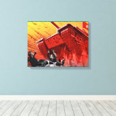 Nordkoreanische Propaganda Sie sehen mich rollen Leinwanddruck (Insitu (Holzboden))