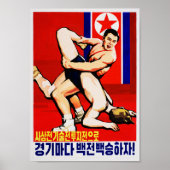Nordkoreanische Wrestler Propaganda Poster (Vorne)