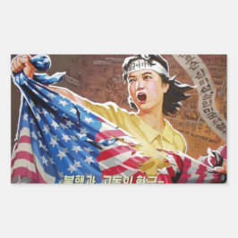 Nordkoreanischer Tee Rechteckiger Aufkleber