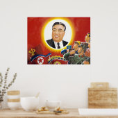 Nordkoreanisches Kim il Sung Propaganda Poster (Küche)