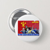 Nordkoreanisches kommunistisches Party-Plakat Button (Vorne & Hinten)