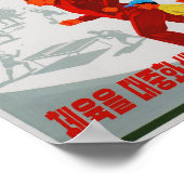 Nordkoreanisches Propaganda-Poster - Run auf Dich Poster (Ecke)