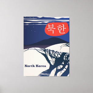 Nordkoreanisches Reiseplakat Leinwanddruck
