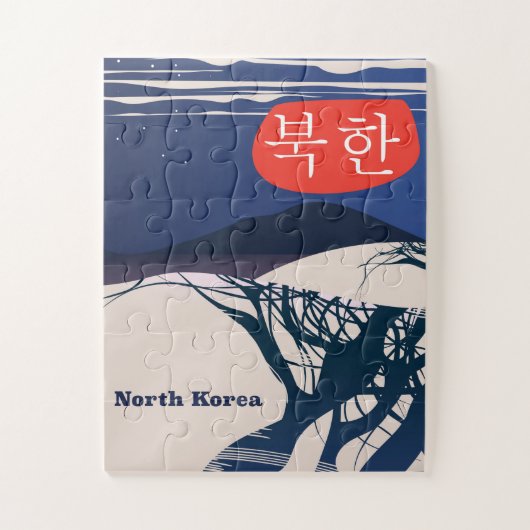 Nordkoreanisches Reiseplakat Puzzle (Vertikal)