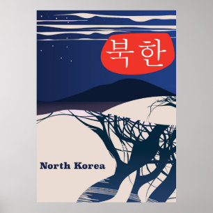 Nordkoreanisches Vintage-Reiseposter Poster