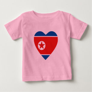 Nordkoreas T - Shirt "Flag Herz"