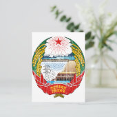 Nordkoreas Wappen Postkarte (Stehend Vorderseite)