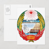 Nordkoreas Wappen Postkarte (Vorne/Hinten)