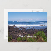 Nordküste auf der Insel Oahu in Hawaii Postkarte (Vorne/Hinten)