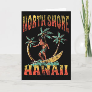 Nordküste Hawaii Strand Surfen Sommerurlaub Vint Karte