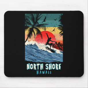 Nordküste Hawaii Strand Surfen Vintage Retro Pal Mousepad