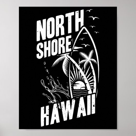 Nordküste Hawaii Surfen _1 Poster (Vorne)