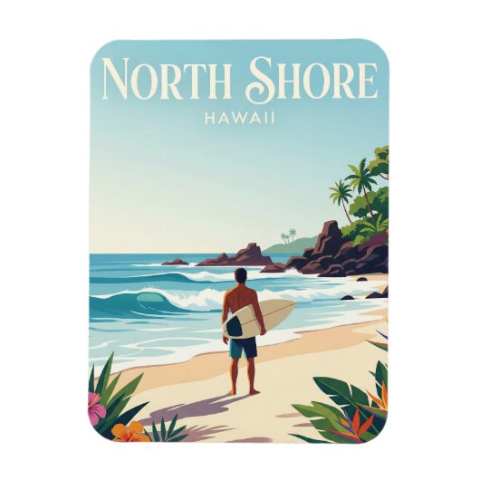 Nordküste, Oahu Hawaii Magnet (Vertikal)