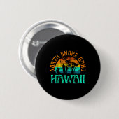 Nordküste Oahu Hawaii Surfstrand Surfer Wellen Gi Button (Vorne & Hinten)