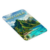 Nordküste von Moorea Französisch-Polynesien Magnet (Rechte Seite)