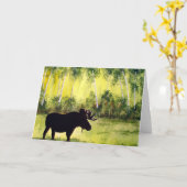 Nordland-Elch-Raum-Gruß-Karte Karte (Gelbe Blume)