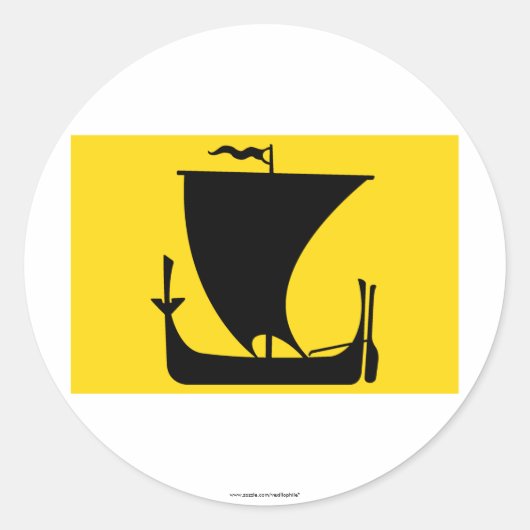Nordland-Flagge Runder Aufkleber (Vorderseite)