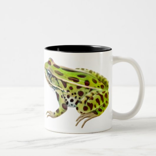 Nordleopard-Frosch-Tasse Zweifarbige Tasse (Rechts)