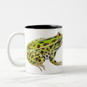 Nordleopard-Frosch-Tasse Zweifarbige Tasse (Links)