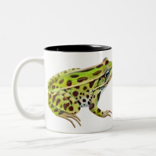 Nordleopard-Frosch-Tasse Zweifarbige Tasse (Links)