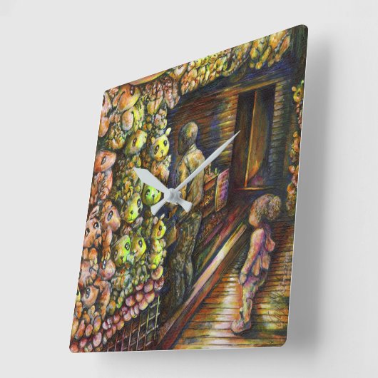 Nördlich des Zirkus Quadratische Wanduhr (Winkel)