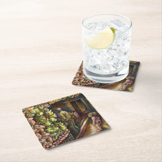 Nördlich des Zirkus Rechteckiger Pappuntersetzer (Vor Ort)