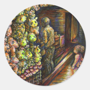 Nördlich des Zirkus Runder Aufkleber