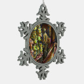 Nördlich des Zirkus Schneeflocken Zinn-Ornament (Links)