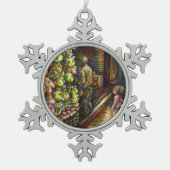 Nördlich des Zirkus Schneeflocken Zinn-Ornament (Vorderseite)