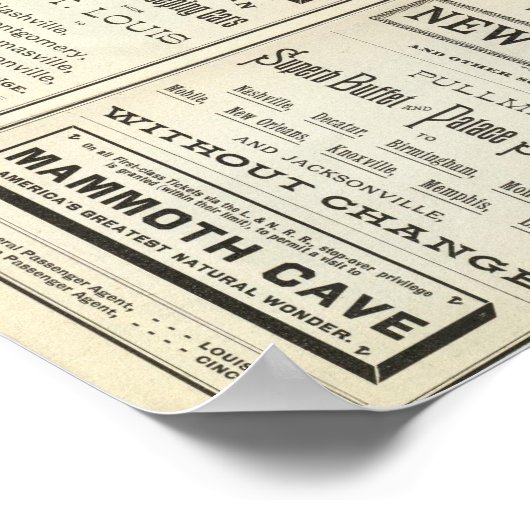 Nördlich von Louisville und Nashville Railroad Poster (Ecke)