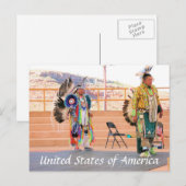 Nordliche Amerikanische Ureinwohner Postkarte (Vorne/Hinten)