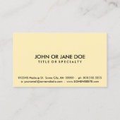 Nördliche Carolina-Kältelfalte Visitenkarte (Rückseite)