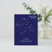 Nördliche Hemisphäre Konstellation Haar der Bereni Postkarte (Stehend Vorderseite)