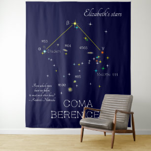 Nördliche Hemisphäre Konstellation Haar der Bereni Wandteppich
