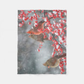 Nördliche Kardinäle | Marion, Illinois Fleecedecke (Vorderseite)