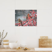 Nördliche Kardinäle | Marion, Illinois Poster (Küche)