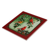 Nördliche Kardinäle und Holly Red Fliese (Seite)